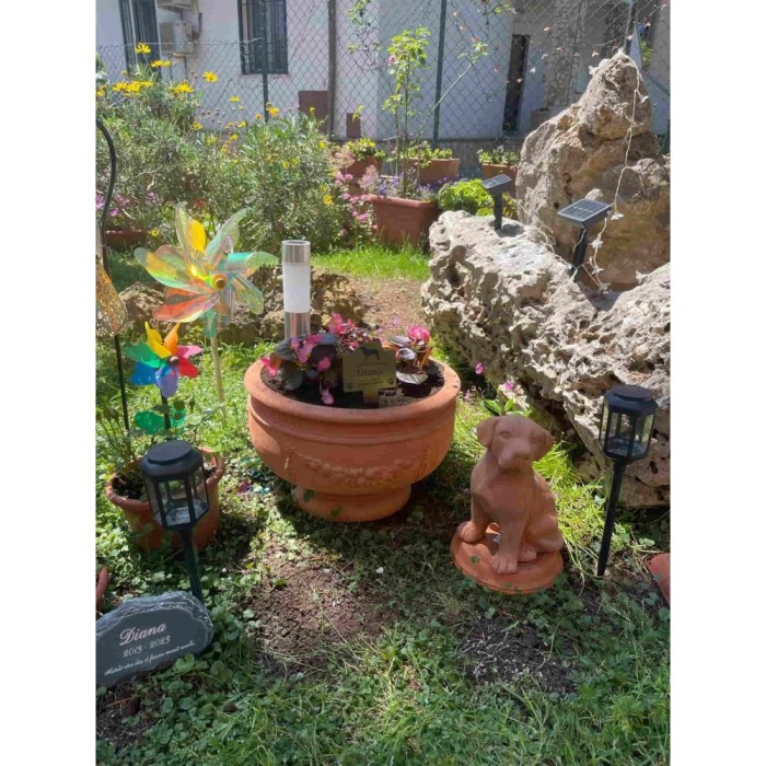 Small Fluted Chalice Vase in Terracotta